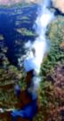 Victoria falls seen by helicopter from Zimbabwe