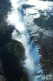 Victoria falls seen by helicopter from Zambia